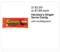 Walgreens Hershey's Single-Serve Candy offer