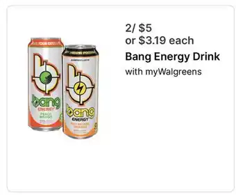 Walgreens Bang Energy Drink offer