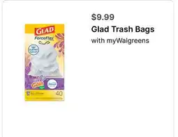 Walgreens Glad Trash Bags offer
