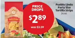 Aldi Pueblo Lindo Party Size Tortilla Strips offer