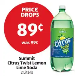 Aldi Summit Citrus Twist Lemon Lime Soda offer
