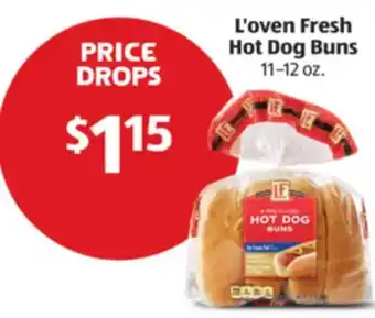 Aldi L'oven Fresh Hot Dog Buns offer