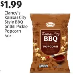Aldi Clancy's Kansas City Style BBQ or Dill Pickle Popcorn offer