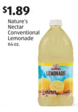 Aldi Nature's Nectar Conventional Lemonade offer
