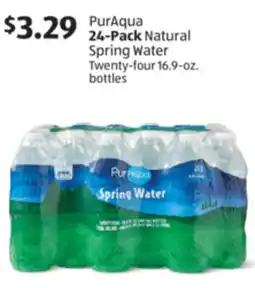 Aldi PurAqua 24-Pack Natural Spring Water offer