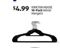 Aldi KIRKTON HOUSE 10-Pack Velvet Hangers offer