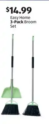 Aldi Easy Home 3-Pack Broom Set offer