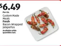 Aldi Custom Made Meals Fresh Bacon-Wrapped Jalapeños offer