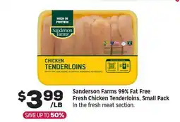 Grocery Outlet Sanderson Farms 99% Fat Free Fresh Chicken Tenderloins, Small Pack offer