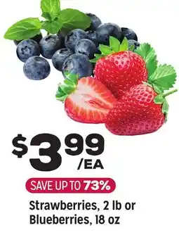 Grocery Outlet Strawberries, 2 lb or Blueberries, 18 oz offer