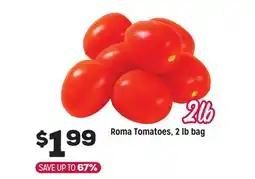Grocery Outlet Roma Tomatoes, 2 lb bag offer