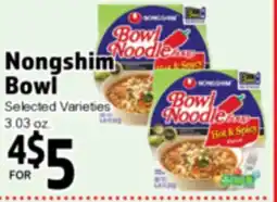 Superior Grocers Nongshim Bowl offer