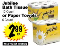 Superior Grocers Jubilee Bath Tissue 12 Count or Paper Towels 6 Count offer