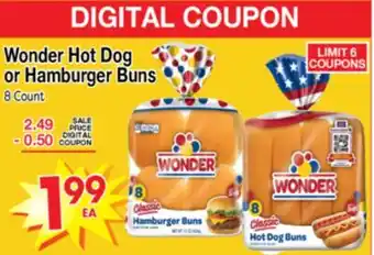 Superior Grocers Wonder Hot Dog or Hamburger Buns offer