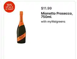 Walgreens Mionetto Prosecco, 750ml offer