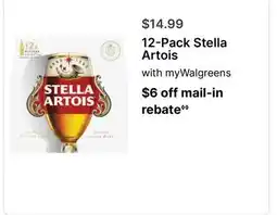 Walgreens 12-Pack Stella Artois offer