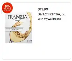 Walgreens Select Franzia, 5L offer