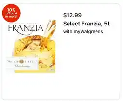 Walgreens Select Franzia, 5L offer