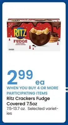 Albertsons Ritz Crackers Fudge Covered 7.5oz offer