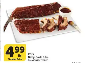 Albertsons Pork Baby Back Ribs offer