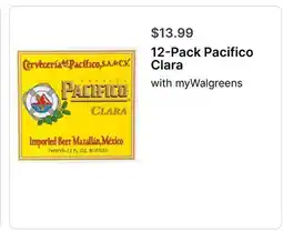 Walgreens 12-Pack Pacifico Clara offer