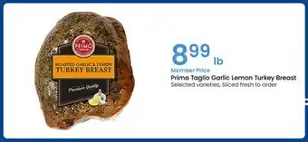 Albertsons Primo Taglio Garlic Lemon Turkey Breast offer