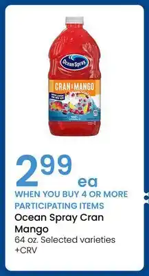 Albertsons Ocean Spray Cran Mango offer