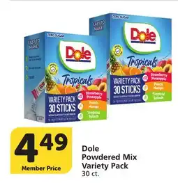 Albertsons Dole Powdered Mix Variety Pack offer