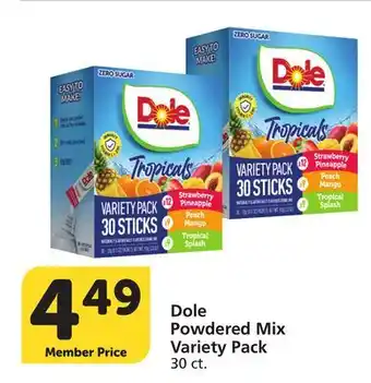 Albertsons Dole Powdered Mix Variety Pack offer