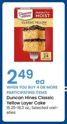 Albertsons Duncan Hines Classic Yellow Layer Cake offer