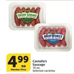 Albertsons Cantella's Sausage offer
