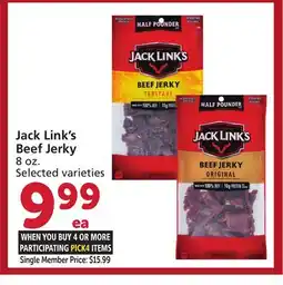 Albertsons Jack Link's Beef Jerky offer