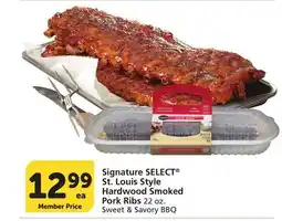Albertsons Signature SELECT St. Louis Style Hardwood Smoked Pork Ribs offer