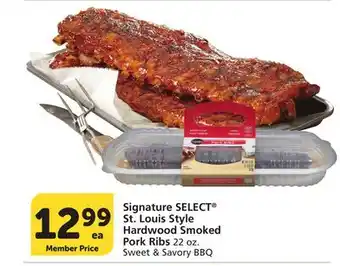 Albertsons Signature SELECT St. Louis Style Hardwood Smoked Pork Ribs offer