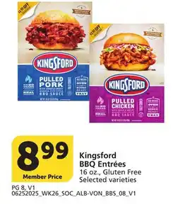 Albertsons Kingsford BBQ Entrées offer