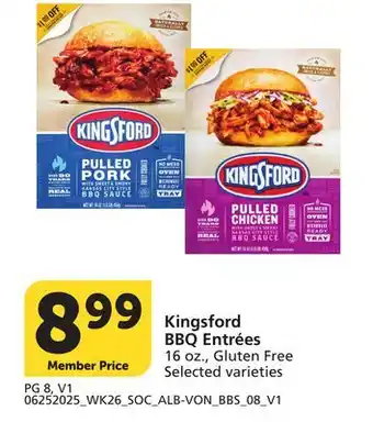 Albertsons Kingsford BBQ Entrées offer