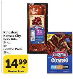 Albertsons Kingsford Kansas City Pork Ribs 24 oz. or Combo Pack 28 oz offer