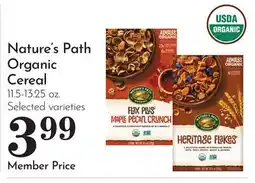 Pavilions Nature's Path Organic Cereal offer