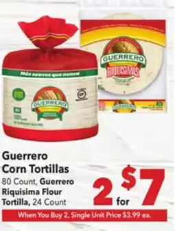 Vallarta Supermarkets Guerrero Corn Tortillas offer