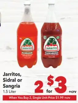 Vallarta Supermarkets Jarritos, Sidral or Sangria offer
