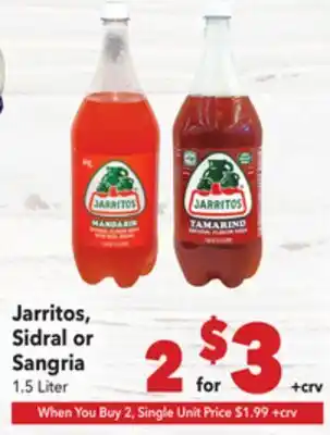 Vallarta Supermarkets Jarritos, Sidral or Sangria offer