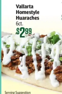 Vallarta Supermarkets Vallarta Homestyle Huaraches offer