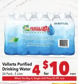Vallarta Supermarkets Vallarta Purified Drinking Water offer