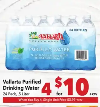 Vallarta Supermarkets Vallarta Purified Drinking Water offer