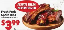 Vallarta Supermarkets Fresh Pork Spare Ribs / COSTILLAS DE PUERCO offer