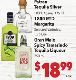 Vallarta Supermarkets Patron Tequila Silver offer