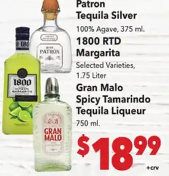 Vallarta Supermarkets Patron Tequila Silver offer