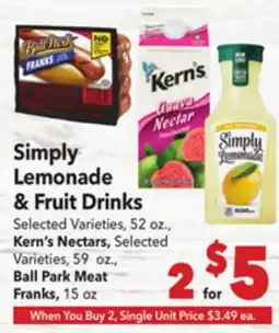 Vallarta Supermarkets Simply Lemonade & Fruit Drinks offer