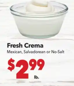Vallarta Supermarkets Fresh Crema offer