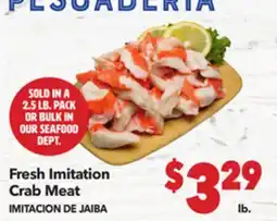 Vallarta Supermarkets Fresh Imitation Crab Meat / IMMITACION DE JAIBA offer